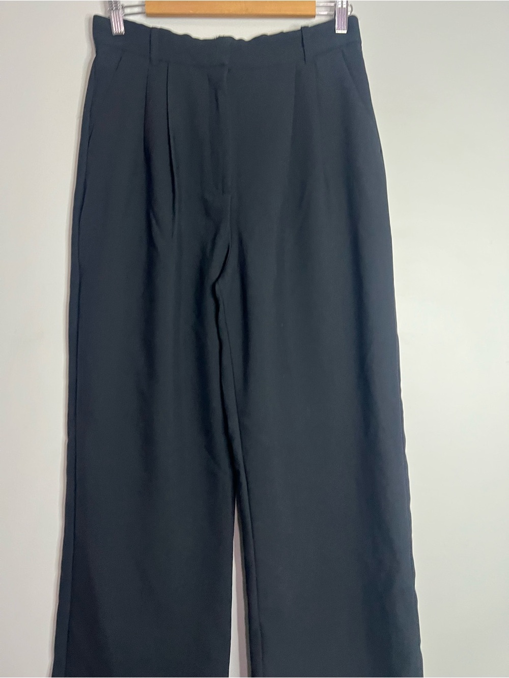 Abercrombie & fitch Sloane Classic Black Wide-Leg Women's Pants size 10/30 - Picture 3 of 7